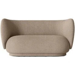 Ferm LIVING Rico Buclé 2-Sitzer-Sofa, Sand