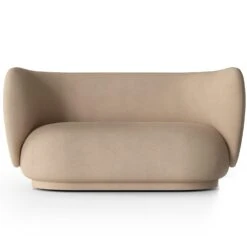 Ferm LIVING Rico Brushed 2-Sitzer-Sofa, Sand