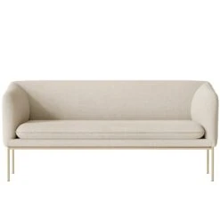 Ferm LIVING Turn Boucle 2-Sitzer-Sofa, Altweiß