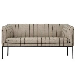 Ferm LIVING Turn Boucle 2-Sitzer-Sofa, / Schwarz Sand