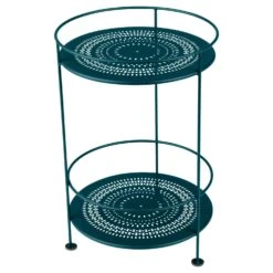 Guinguette Perforierter Beistelltisch, Ø40 Cm/ Acapulco Blue