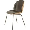 Gubi Beetle 3D Veneer Stuhl Eiche/Chrom, Soft Leather Grey