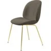 Gubi Beetle Dining Chair, Brass, PG2, Li.Bouclé 004