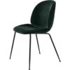 Gubi Beetle Stuhl Black / Velvet, Dark Green