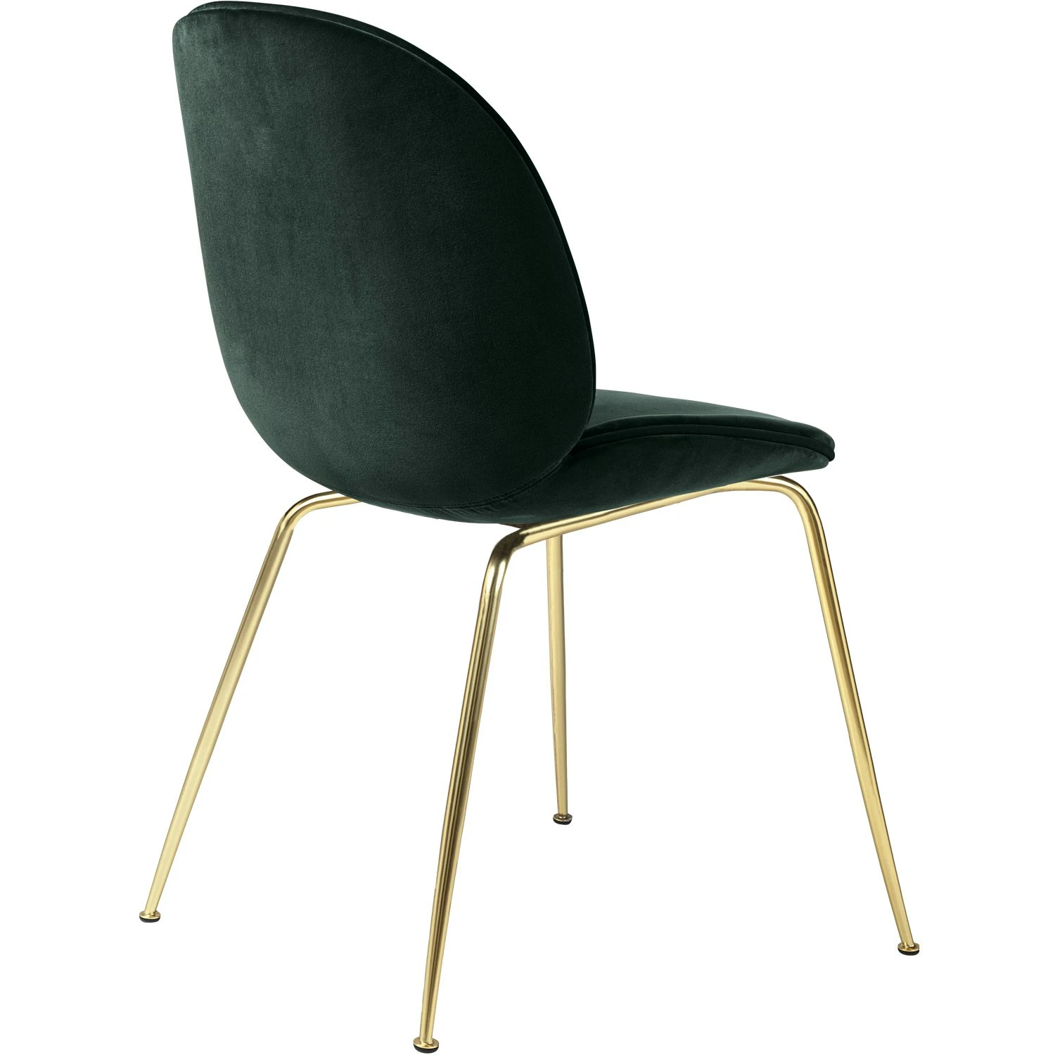 Gubi Beetle Stuhl Brass / Velvet, Dark Green 2 Gubi Beetle Stuhl Brass / Velvet, Dark Green – Bild 2