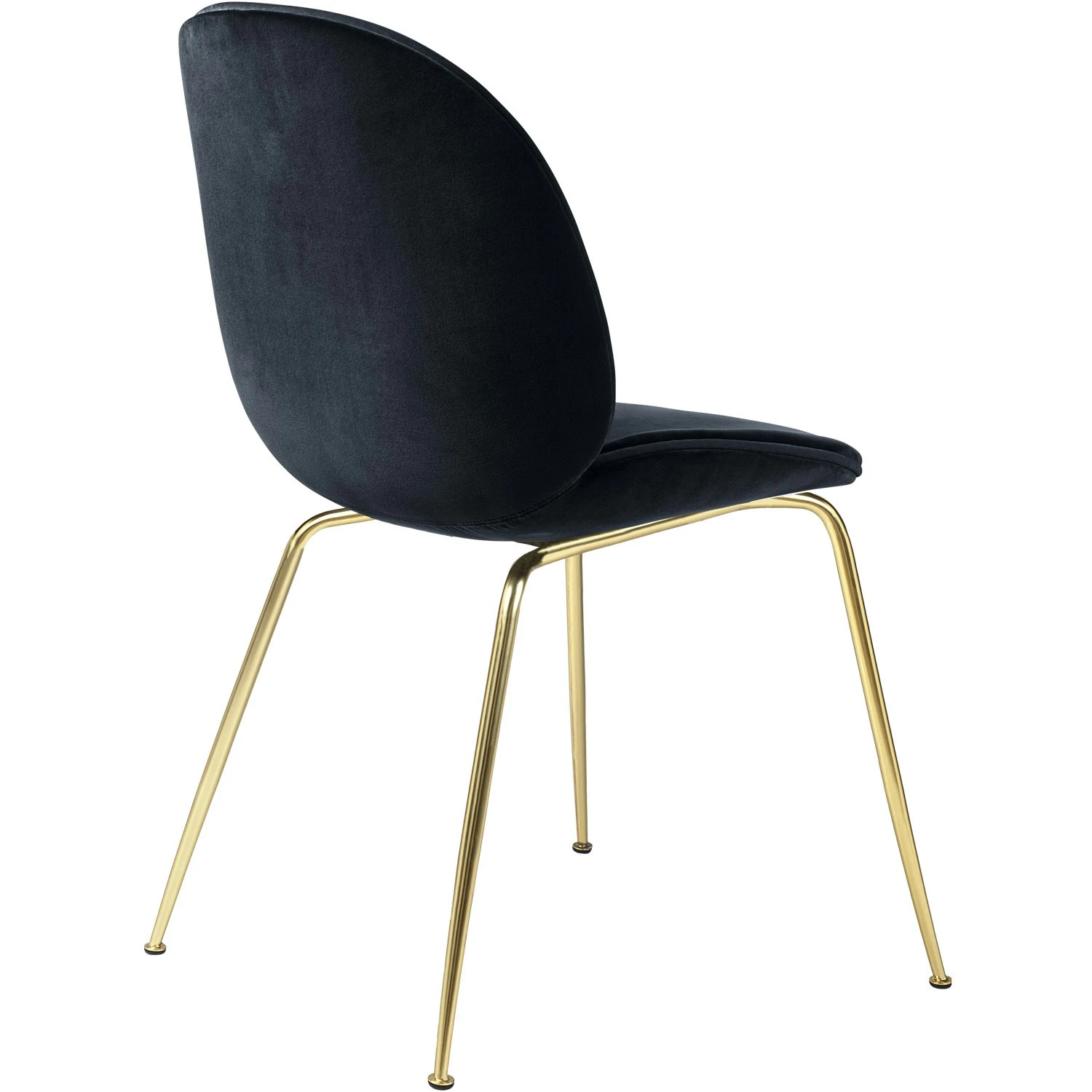 Gubi Beetle Stuhl Brass / Velvet, Sapphire Blue 2 Gubi Beetle Stuhl Brass / Velvet, Sapphire Blue – Bild 2