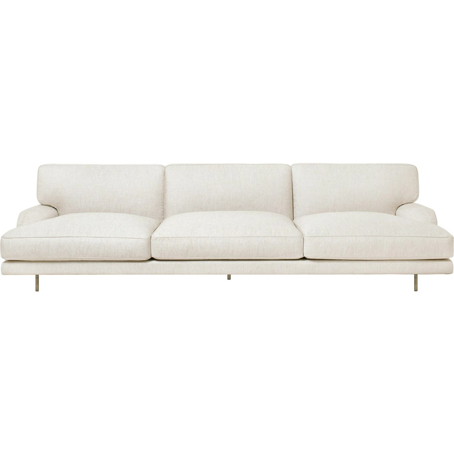 Gubi Flaneur Sofa FC 3-Sitzer, Beine Messing / Hot Madison 419 Off White 1 Gubi Flaneur Sofa FC 3-Sitzer, Beine Messing / Hot Madison 419 Off White