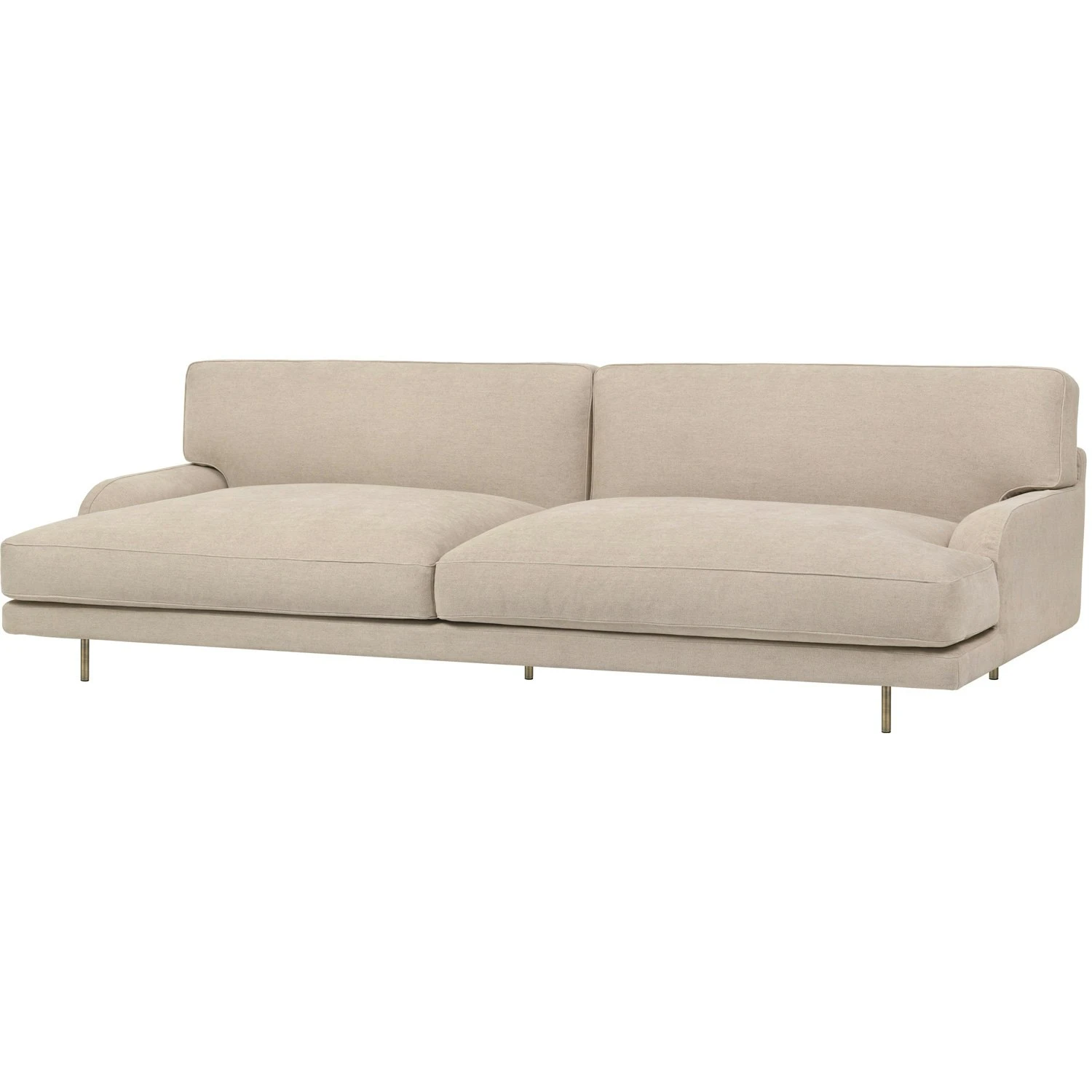 Gubi Flaneur Sofa FC 2,5-Sitzer, Bein Messing / Hot Madison 073 Beige 2 Gubi Flaneur Sofa FC 2,5-Sitzer, Bein Messing / Hot Madison 073 Beige – Bild 2