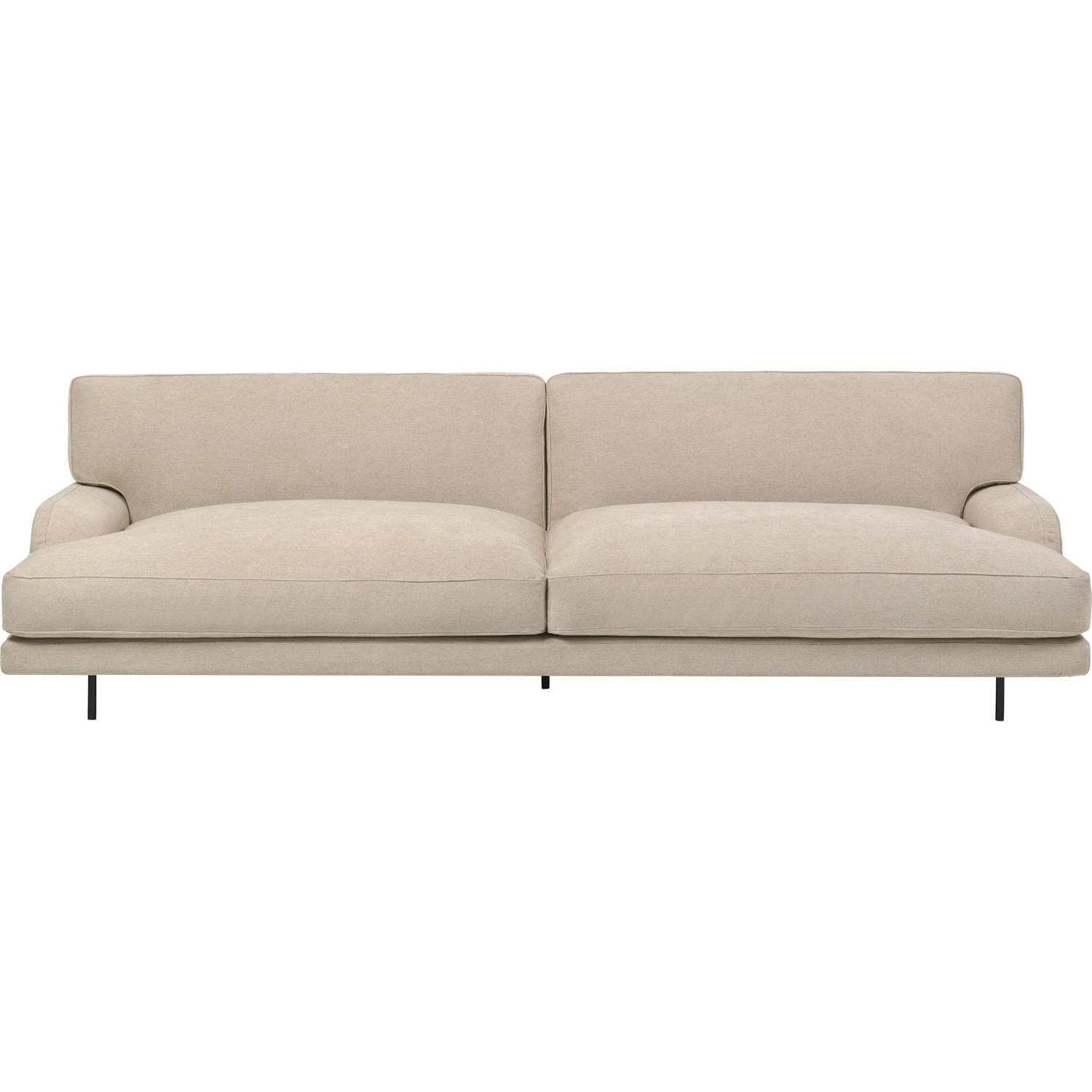 Gubi Flaneur Sofa FC 2,5-Sitzer, Beine Schwarz / Hot Madison 073 Beige 1 Gubi Flaneur Sofa FC 2,5-Sitzer, Beine Schwarz / Hot Madison 073 Beige