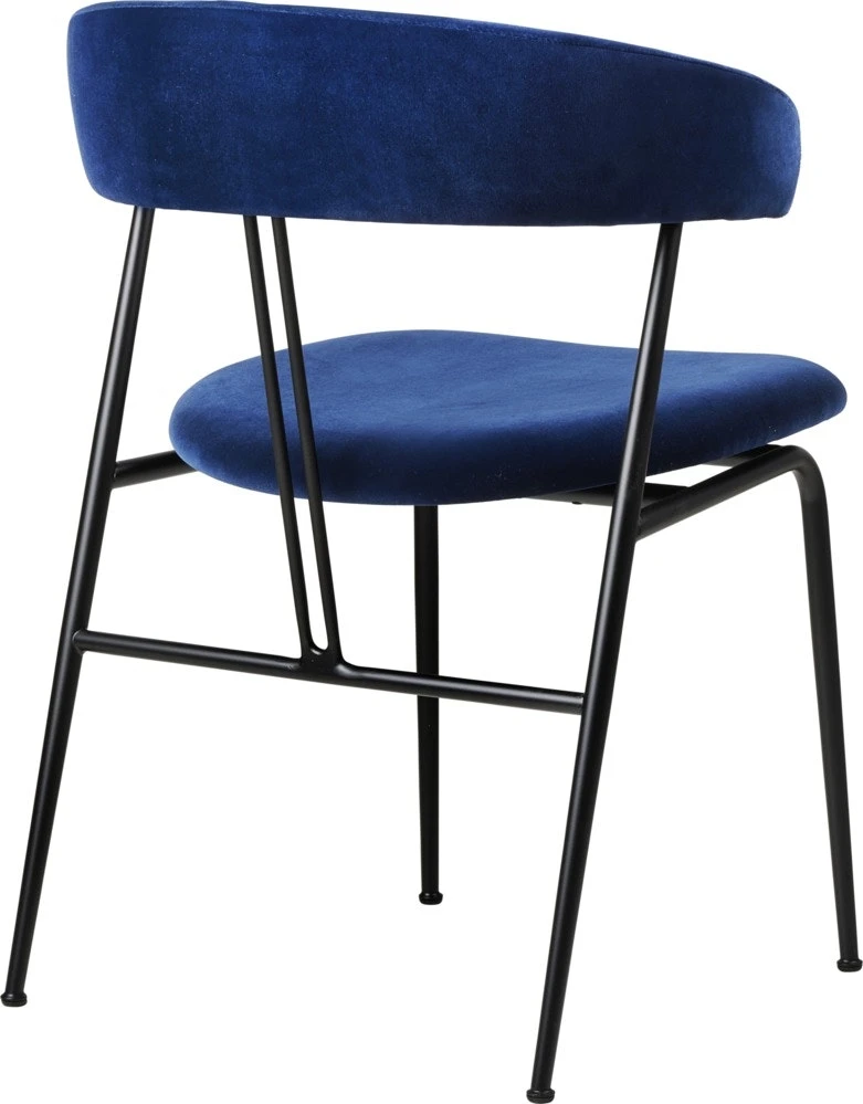 Gubi Violin Esszimmerstuhl Gepolstert, Saphirblau 2 Gubi Violin Esszimmerstuhl Gepolstert, Saphirblau – Bild 2