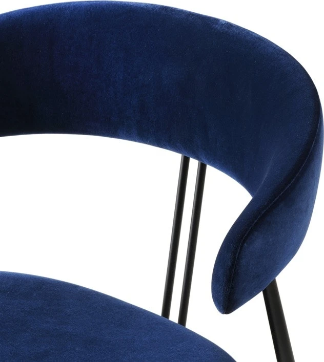 Gubi Violin Esszimmerstuhl Gepolstert, Saphirblau 3 Gubi Violin Esszimmerstuhl Gepolstert, Saphirblau – Bild 3