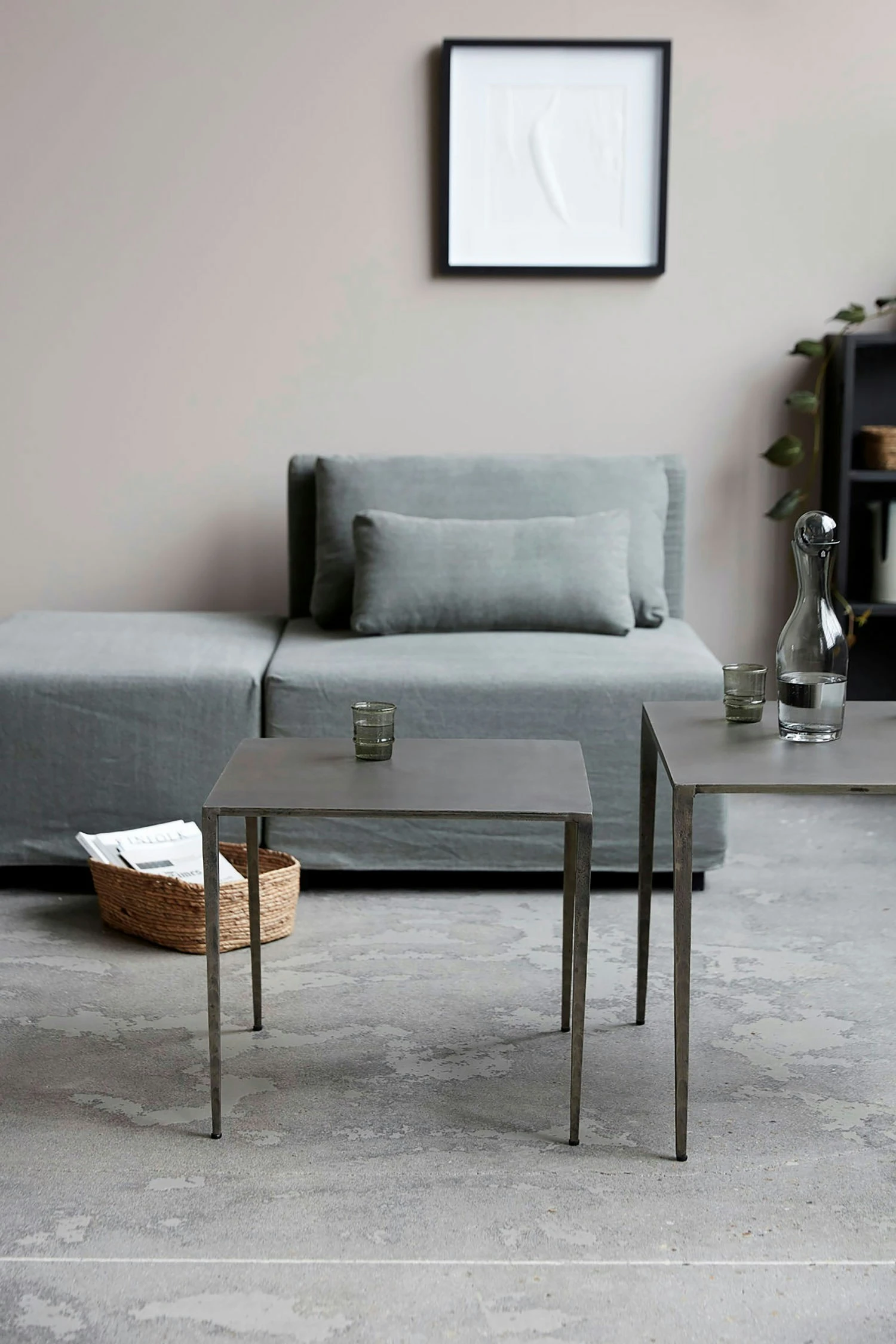 House Doctor Ranchi Beistelltisch 45x50 Cm, Nickel 3 House Doctor Ranchi Beistelltisch 45x50 Cm, Nickel – Bild 3