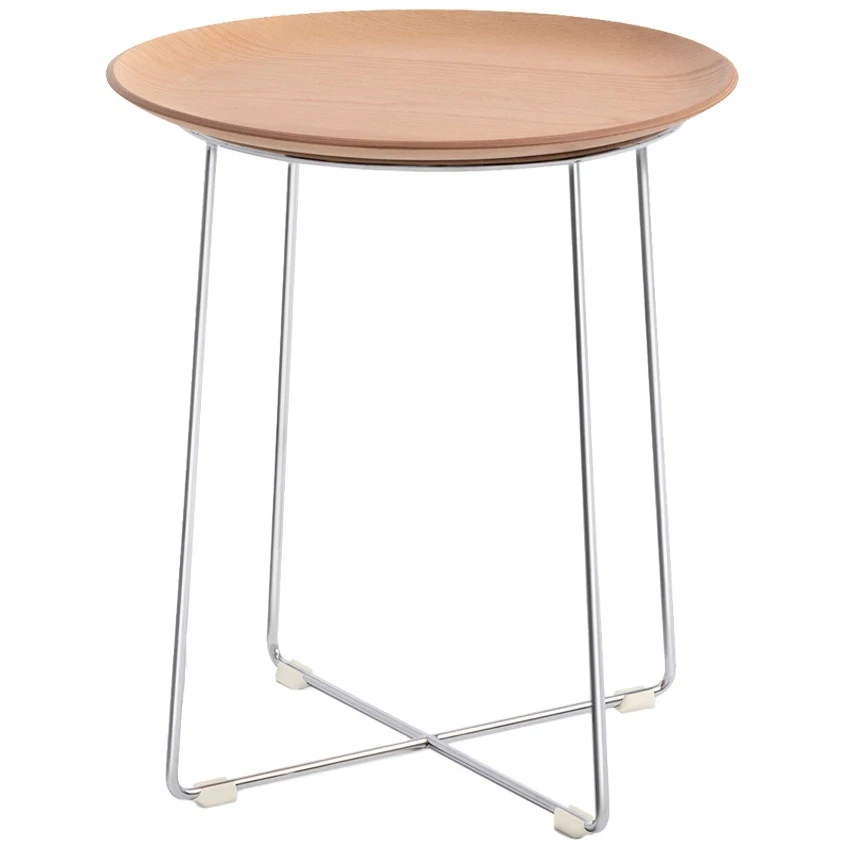Kartell Al Wood Kaffeetisch, Hell Esche / Chrom 1 Kartell Al Wood Kaffeetisch, Hell Esche / Chrom