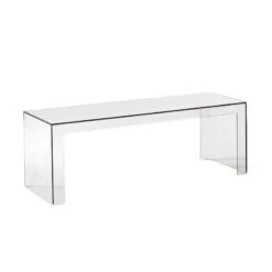 Kartell Invisible Table Beistelltisch, 40x40cm, Kristall