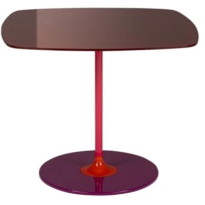 Kartell Thierry Kaffeetisch 50x50 Cm, Bordeaux 1 Kartell Thierry Kaffeetisch 50x50 Cm, Bordeaux