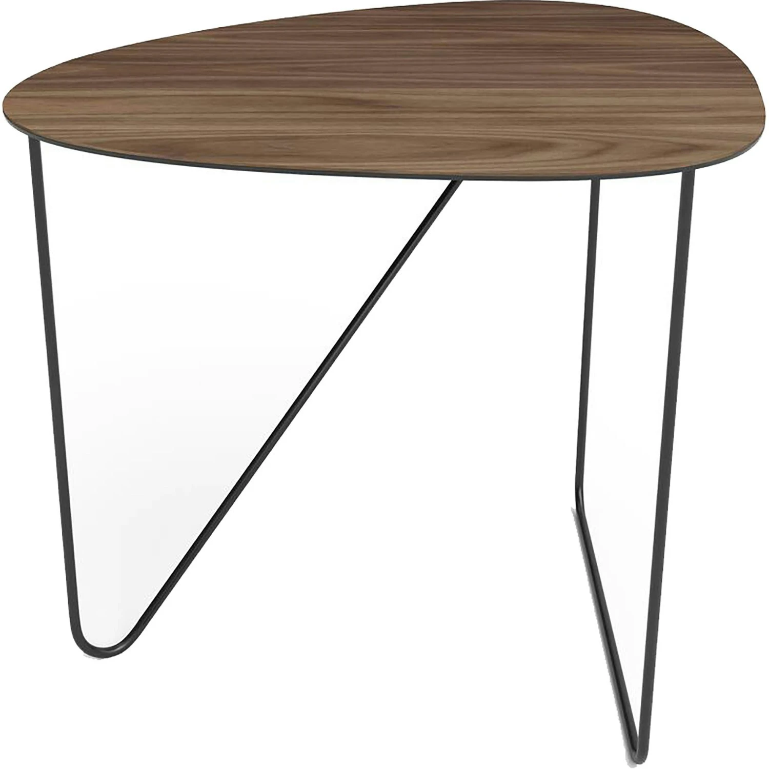 LIND DNA Curve Tisch, Walnut 44x50x45 Cm, Walnussholz / Schwarz 2 LIND DNA Curve Tisch, Walnut 44x50x45 Cm, Walnussholz / Schwarz – Bild 2