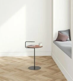 LIND DNA Pick-Up Beistelltisch Jewel D: 38 Cm, Bull Cognacfarben / Schwarz -SitzEleganz Geschaft lind dna pick up beistelltisch jewel d 38 cm bull 4