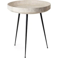 Mater Bowl Kaffeetisch Medium Ø 46 Cm, Wood Waste Grey