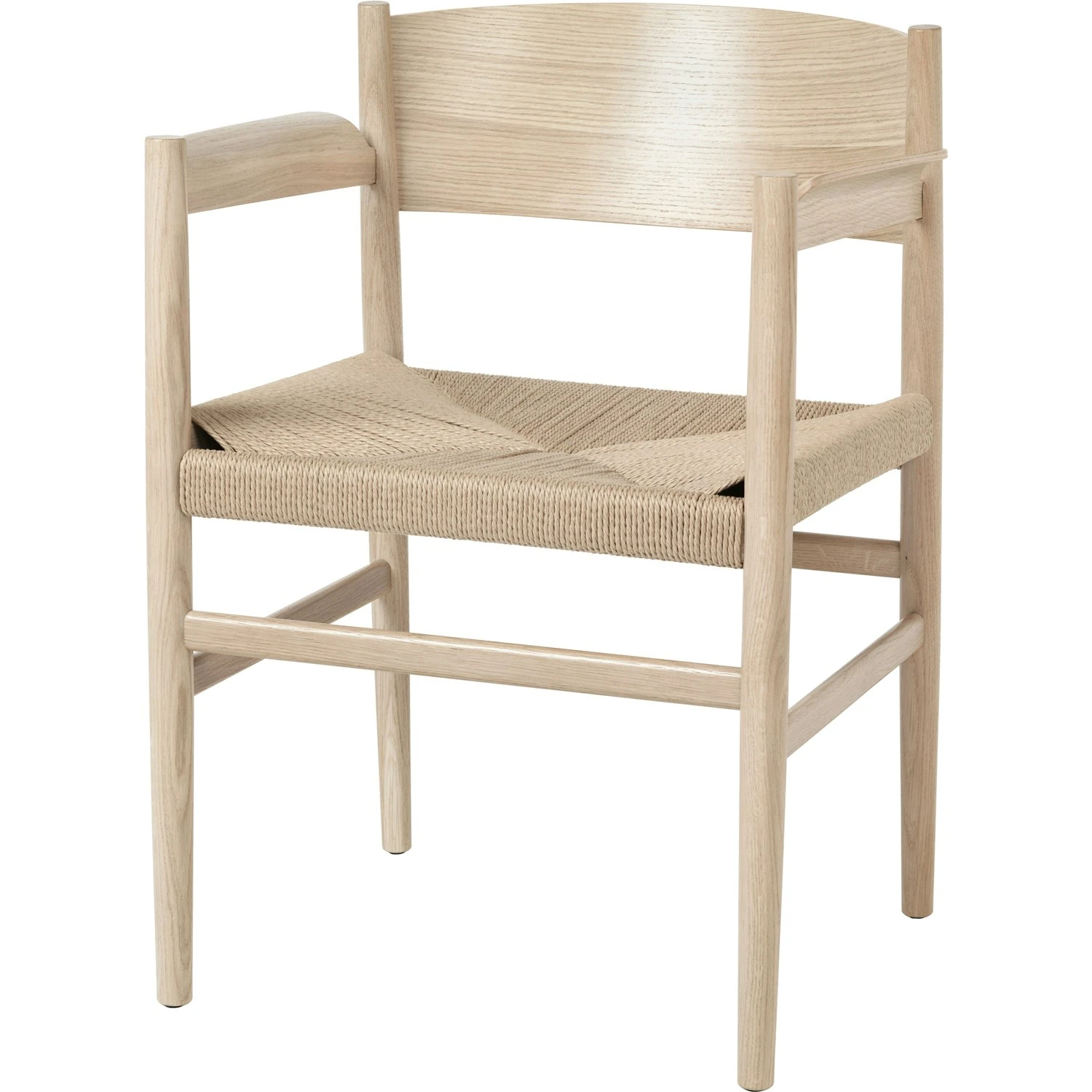 Mater Nestor Lehnstuhl, Matt Lackierte Eiche / Papierband 1 Mater Nestor Lehnstuhl, Matt Lackierte Eiche / Papierband