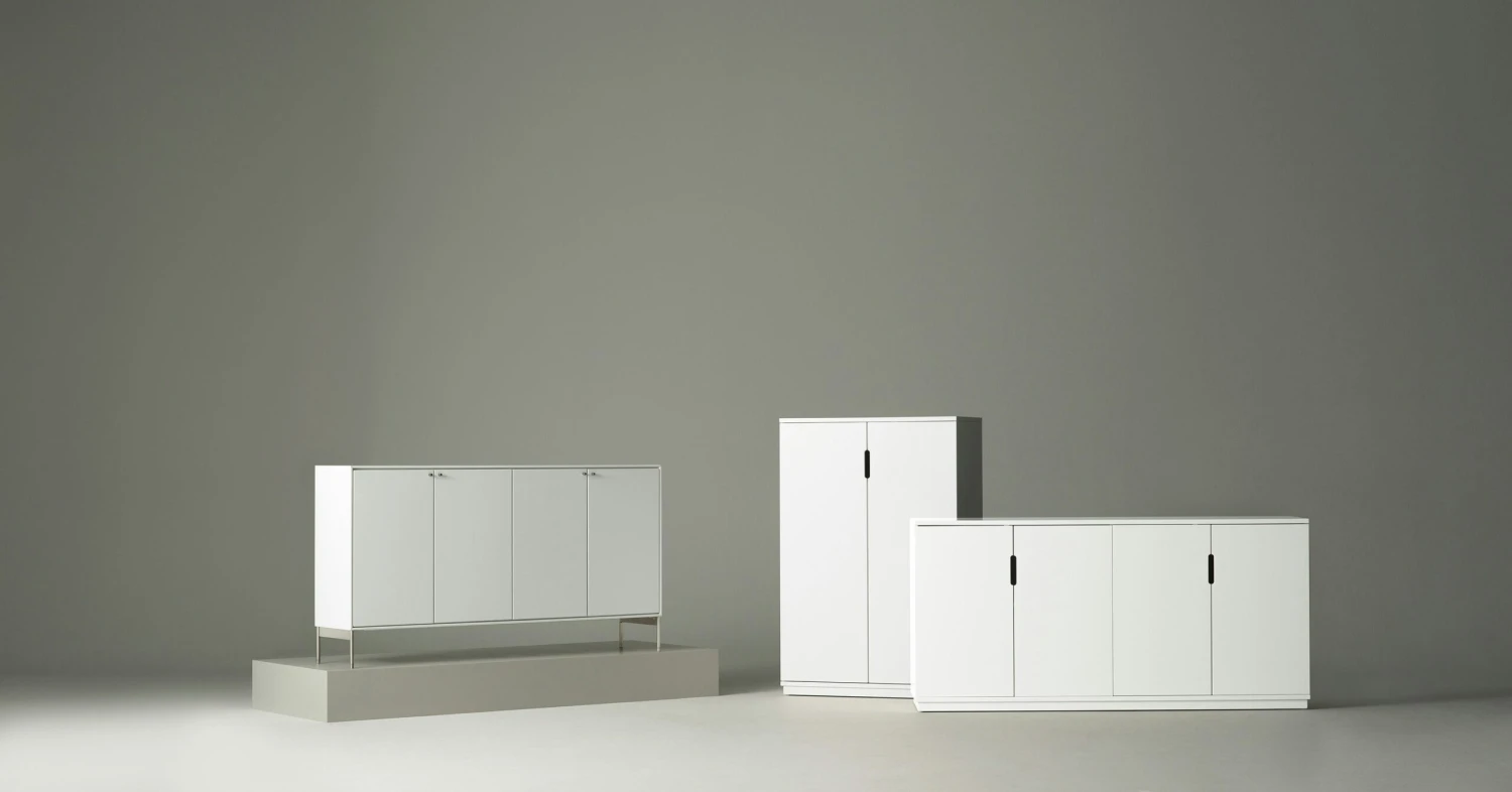 Volt Sideboard Bedeckte Türen, Weiß 4 Volt Sideboard Bedeckte Türen, Weiß – Bild 4