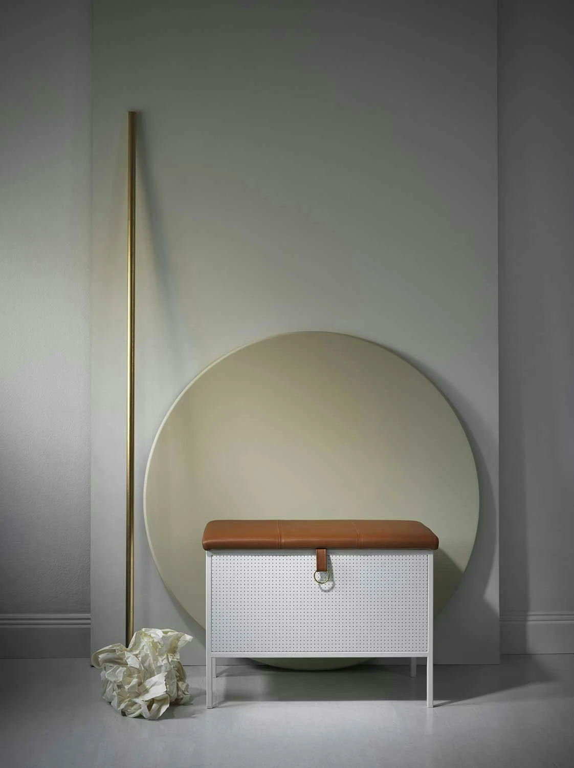 Maze Frank Aufbewahrungsbank, Weiß/Cognac 6 Maze Frank Aufbewahrungsbank, Weiß/Cognac – Bild 6