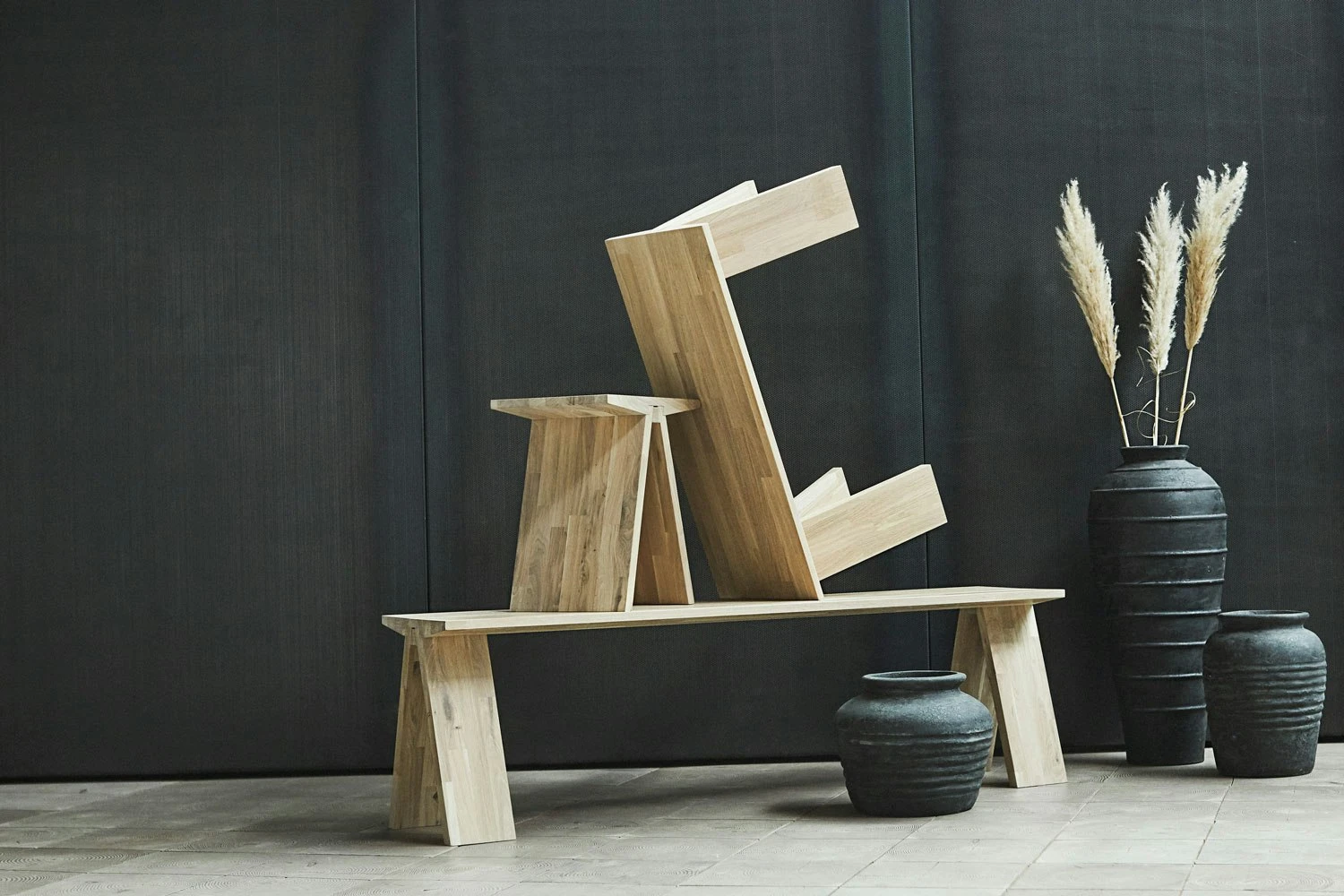 Muubs Angle Bank Eiche L160XD35XH46 Cm, Geölte Eiche Weiß 2 Muubs Angle Bank Eiche L160XD35XH46 Cm, Geölte Eiche Weiß – Bild 2