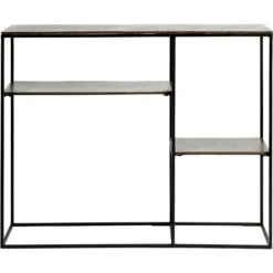 SitzEleganz Geschaft 10 Muubs Hitch Konsolentisch L110xD30xH90 Cm, Schwarz / Altmessingfarben