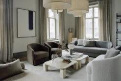 New Works Atlas Kaffeetisch 820x820 Mm, Unfilled Travertine -SitzEleganz Geschaft new works atlas 7