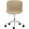 Normann Copenhagen Hyg Drehstuhl 5W Gepolstert, Main Line Flax, Aluminium / Sand