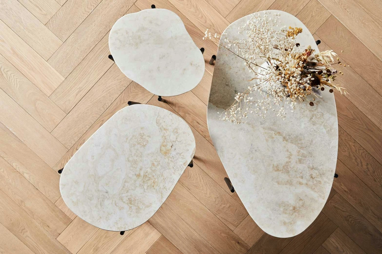 Woud LA TERRA Beistelltisch Travertin Elfenbein, L: 57,2 Cm 3 Woud LA TERRA Beistelltisch Travertin Elfenbein, L: 57,2 Cm – Bild 3